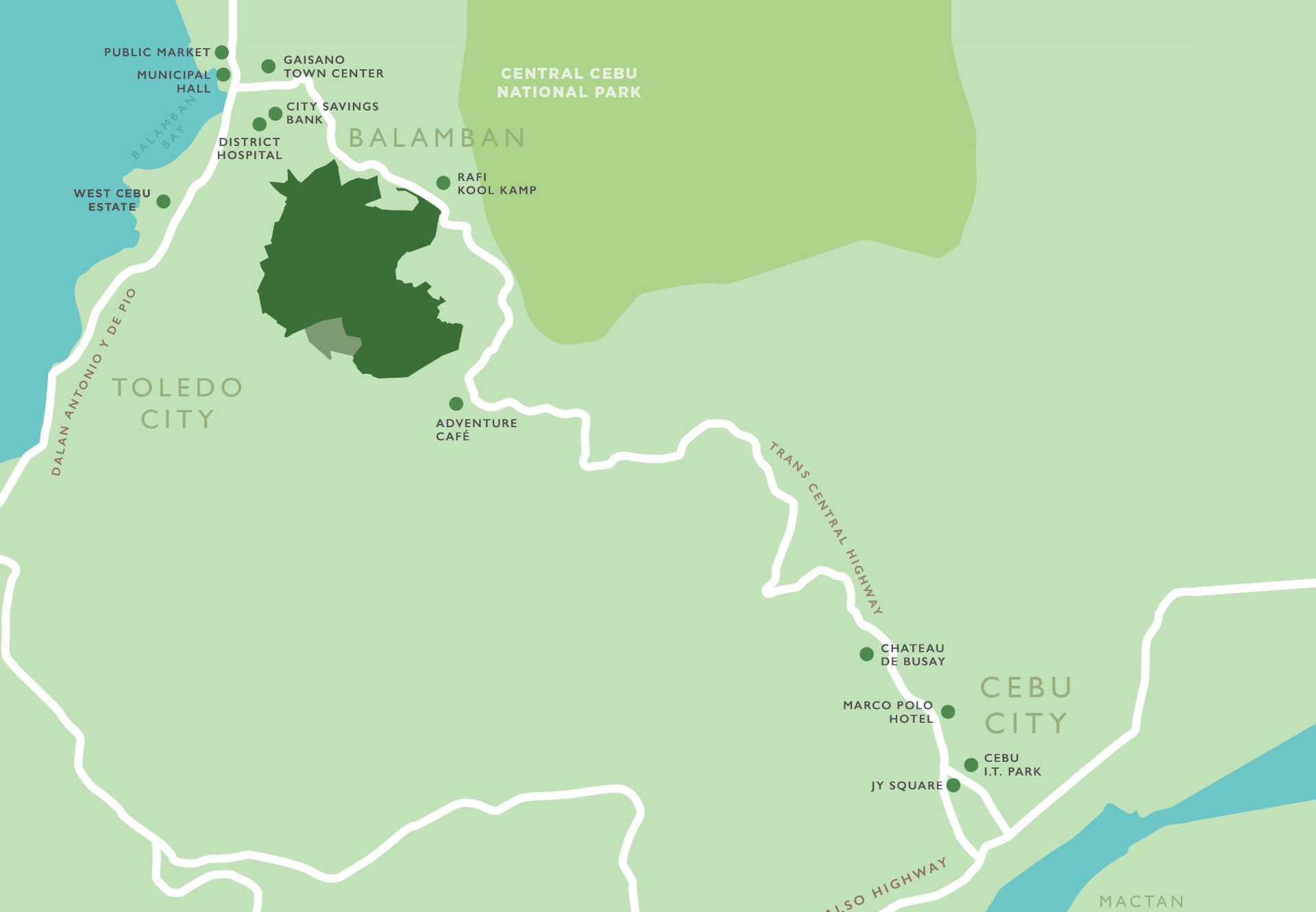 foressa mountain town vicinity map